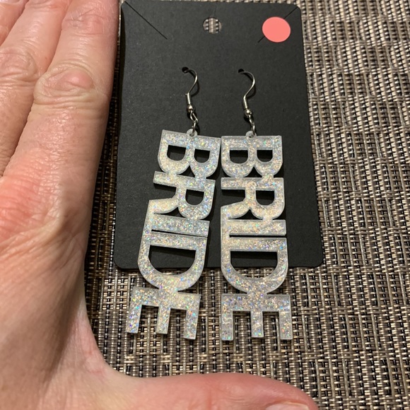 New “Bride” sparkly earrings 3/$20 - Picture 2 of 4